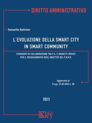 cover image of L'evoluzione della smart city in smart community